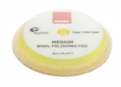 Rupes BigFoot Wool-Pad gelb Medium 130-145mm Einzeln unverpackt