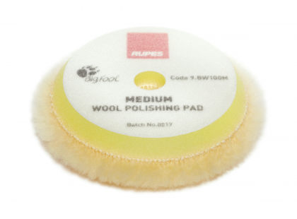 Rupes BigFoot Wool-Pad gelb Medium 80-90mm Einzeln unverpackt